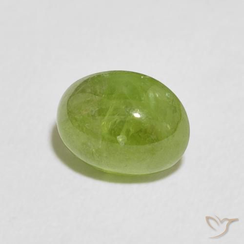 Sfene Verde medio naturale da 1.77 ct, Ovale, Trasparente