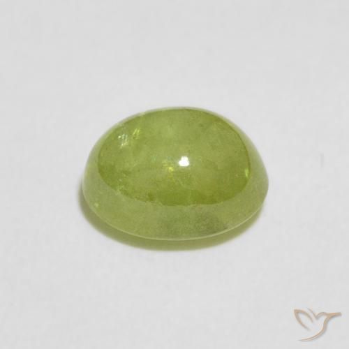 Sfene Verde acceso naturale da 1.81 ct, Ovale, Trasparente