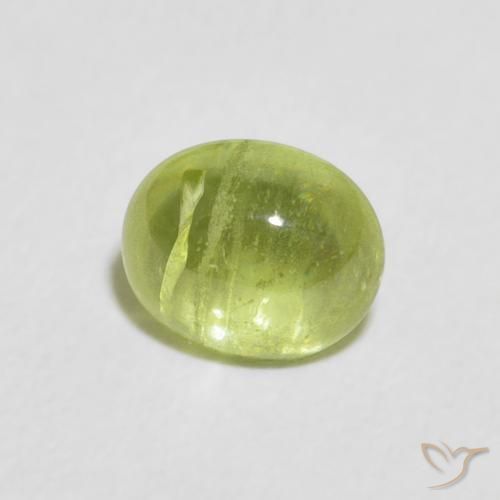 Sfene Verde acceso naturale da 1.20 ct, Ovale, Trasparente