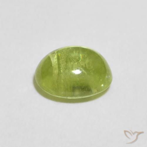 Sfene Verde acceso naturale da 1.20 ct, Ovale, Trasparente