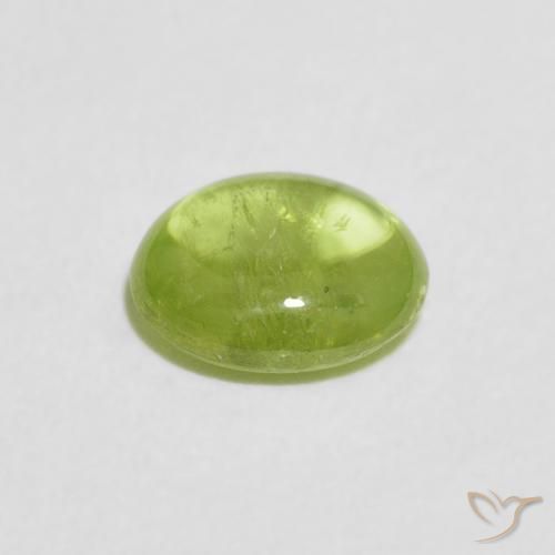 Sfene Verde medio naturale da 1.04 ct, Ovale, Trasparente