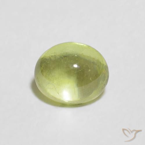 0.53ct Naturale Verde lime Sfene, Ovale, Trasparente
