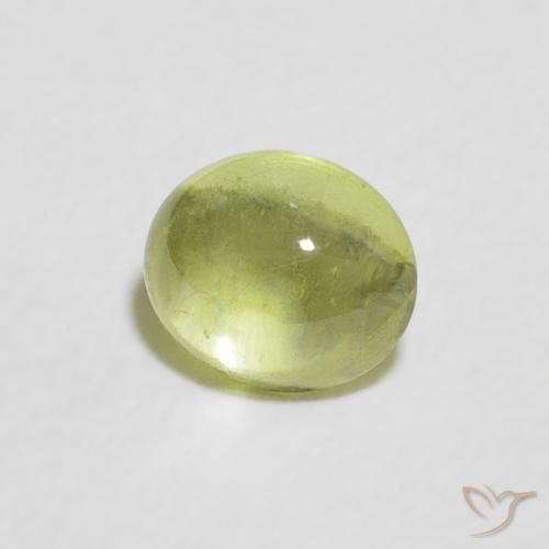 Sfene Verde lime naturale da 0.53 ct, Ovale, Trasparente