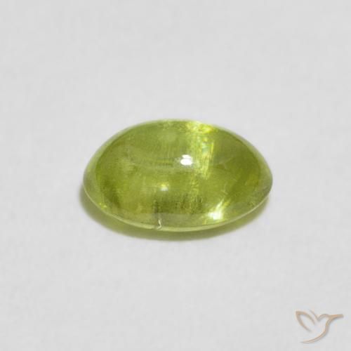 Sfene Verde oliva naturale da 0.97 ct, Ovale, Trasparente