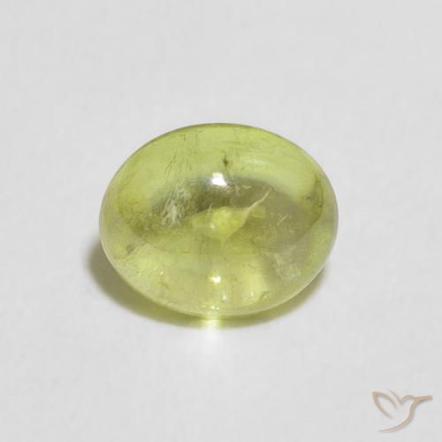 1.19ct Naturale Verde lime Sfene, Ovale, Trasparente