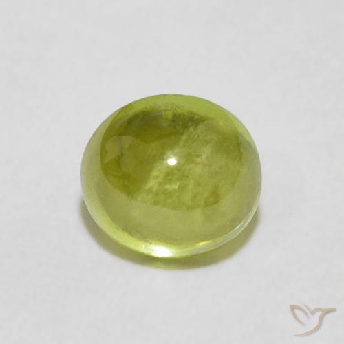1.39ct Naturale Caldo terroso verde Sfene, Ovale, Trasparente