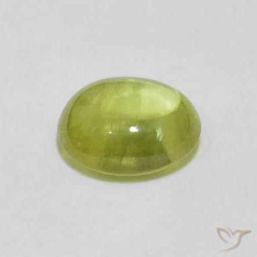 Sfene Verde medio naturale da 1.32 ct, Ovale, Trasparente