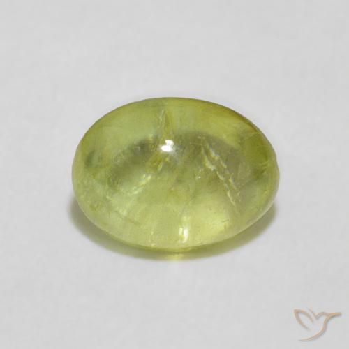 1.86ct Naturale Verde chiaro Sfene, Ovale, Trasparente