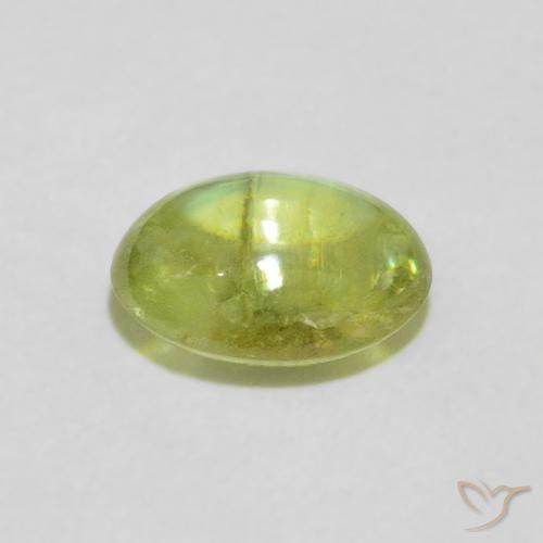 Sfene Verde chiaro naturale da 1.86 ct, Ovale, Trasparente
