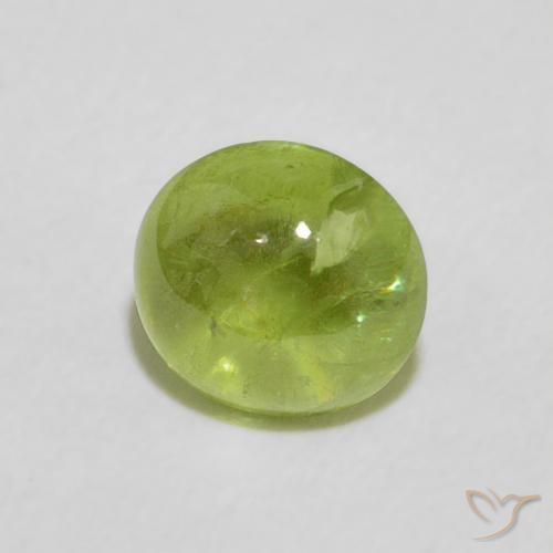 Sfene Verde medio naturale da 1.18 ct, Ovale, Trasparente