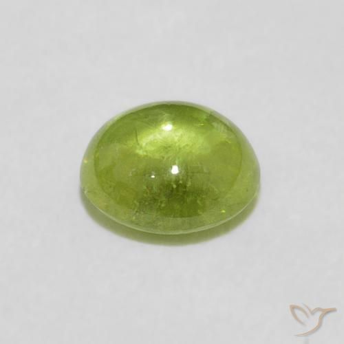 Sfene Verde medio naturale da 1.18 ct, Ovale, Trasparente