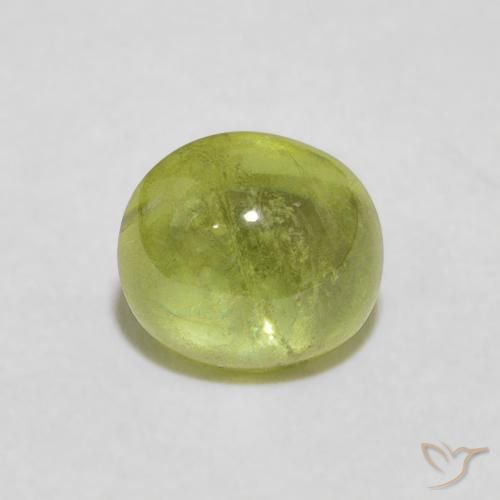 1.17ct Naturale Verde giallastro Sfene, Ovale, Trasparente