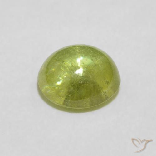 Sfene Verde giallastro naturale da 1.17 ct, Ovale, Trasparente