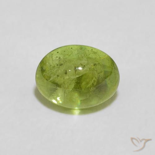 0.82ct Naturale Verde acceso Sfene, Ovale, Trasparente