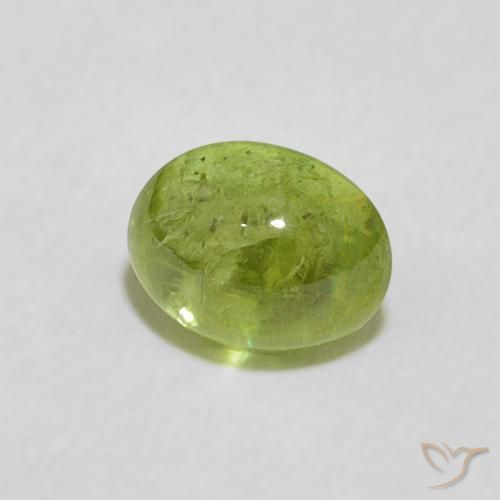 Sfene Verde acceso naturale da 0.82 ct, Ovale, Trasparente