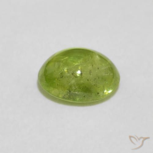 Sfene Verde acceso naturale da 0.82 ct, Ovale, Trasparente