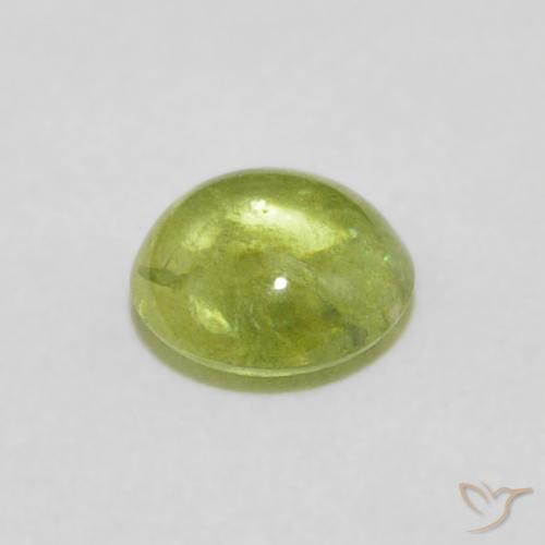 Sfene Verde acceso naturale da 0.76 ct, Ovale, Trasparente