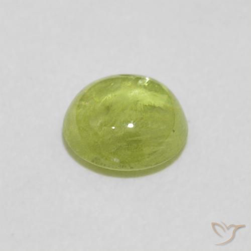Sfene Verde medio naturale da 0.97 ct, Rotondo, Trasparente