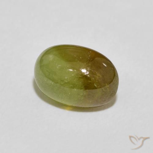 Sfene Verde giallastro naturale da 2.86 ct, Ovale, Trasparente