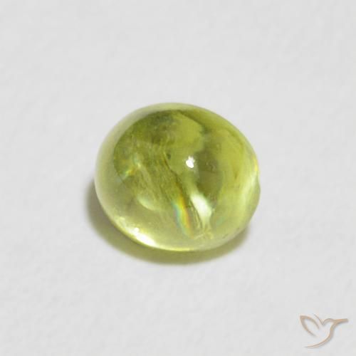 Sfene Verde foresta chiaro naturale da 0.65 ct, Ovale, Trasparente