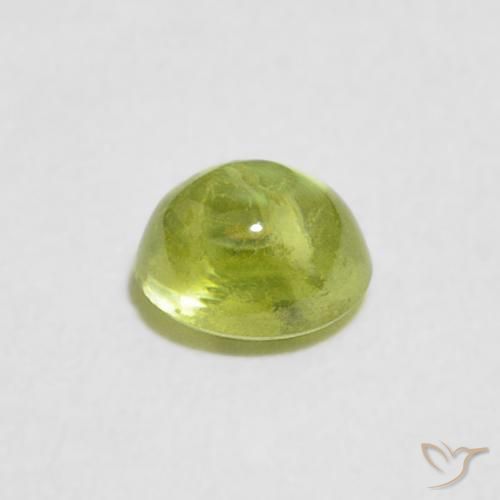 Sfene Verde foresta chiaro naturale da 0.65 ct, Ovale, Trasparente