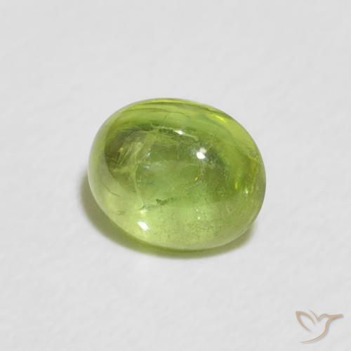 Sfene Verde acceso naturale da 0.81 ct, Ovale, Trasparente