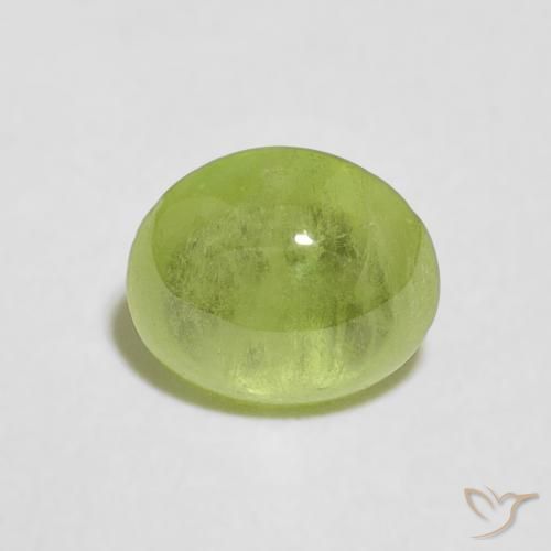 0.98ct Naturale Verde chiaro e vivace Sfene, Ovale, Trasparente