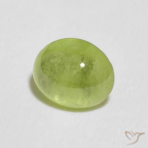 Sfene Verde chiaro e vivace naturale da 0.98 ct, Ovale, Trasparente
