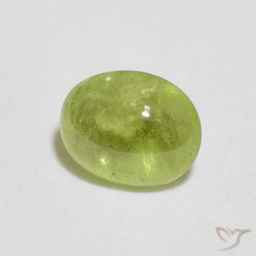 Sfene Verde medio naturale da 0.91 ct, Ovale, Trasparente