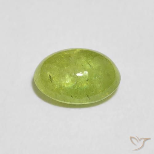 Sfene Verde medio naturale da 0.91 ct, Ovale, Trasparente