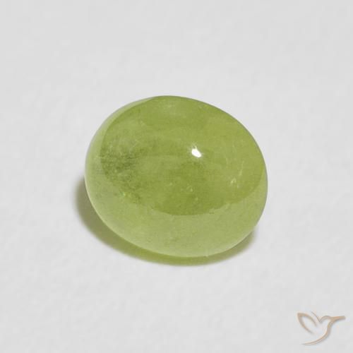 Sfene Verde acceso naturale da 0.82 ct, Ovale, Trasparente