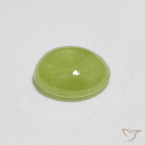 Sfene Verde acceso naturale da 0.82 ct, Ovale, Trasparente