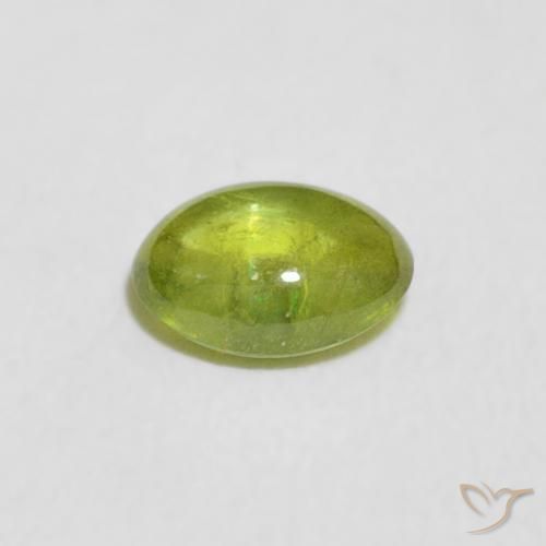 Sfene Verde oliva naturale da 0.51 ct, Ovale, Trasparente