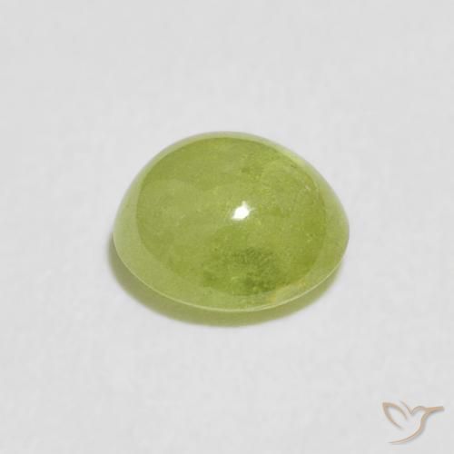 Sfene Verde acceso naturale da 0.82 ct, Ovale, Trasparente
