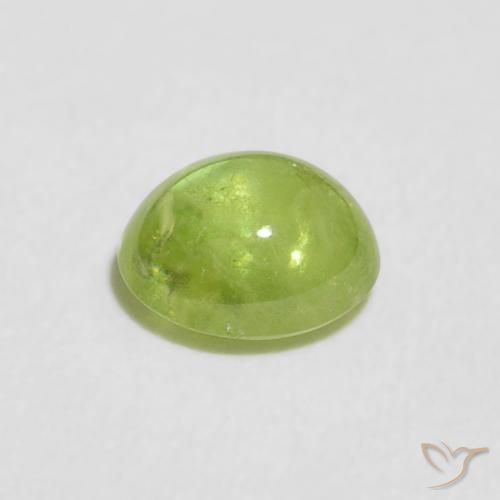 Sfene Verde acceso naturale da 0.89 ct, Ovale, Trasparente
