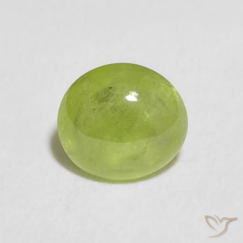 1.19ct Naturale Verde acceso Sfene, Ovale, Trasparente