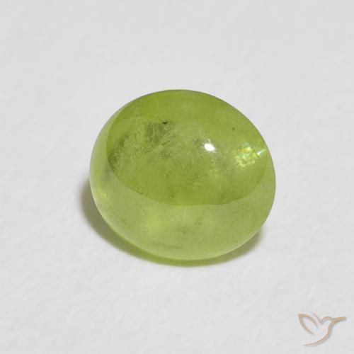 Sfene Verde acceso naturale da 1.19 ct, Ovale, Trasparente