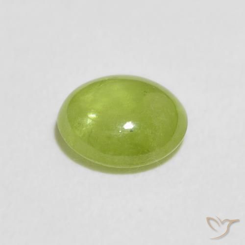Sfene Verde acceso naturale da 1.19 ct, Ovale, Trasparente