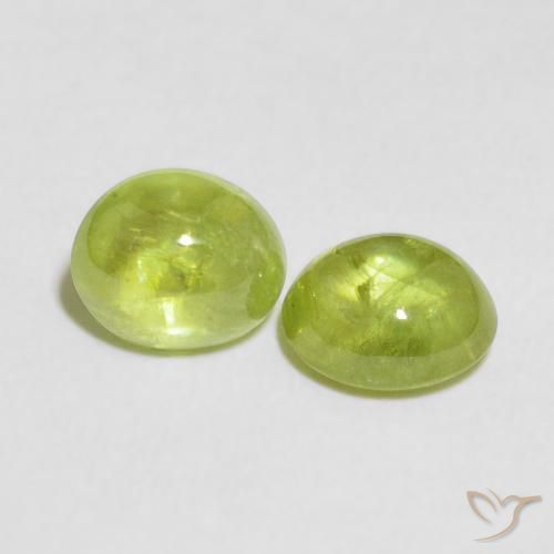 Gemme di Sfene Verde acceso naturale da 2.74 ct, Ovale, Trasparente