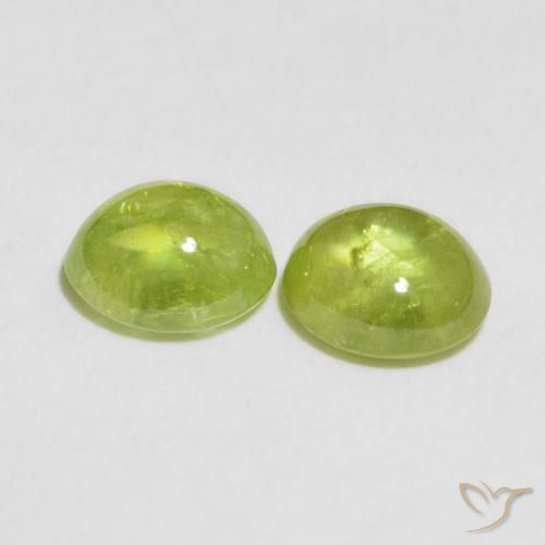 Gemme di Sfene Verde acceso naturale da 2.74 ct, Ovale, Trasparente