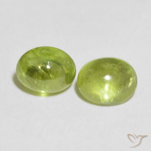 2.70ctw Naturale Verde medio Sfene, Ovale, Trasparente