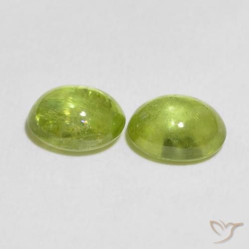 Gemme di Sfene Verde medio naturale da 2.70 ct, Ovale, Trasparente