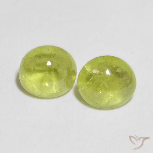 2.61ctw Naturale Verde oliva Sfene, Ovale, Trasparente