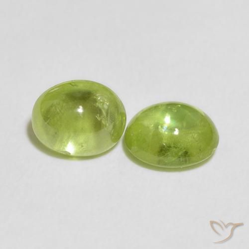 Gemme di Sfene Verde medio naturale da 2.73 ct, Ovale, Trasparente