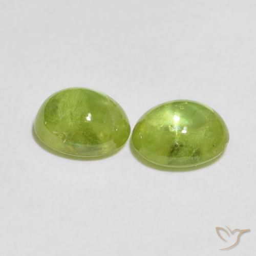 Gemme di Sfene Verde medio naturale da 2.73 ct, Ovale, Trasparente