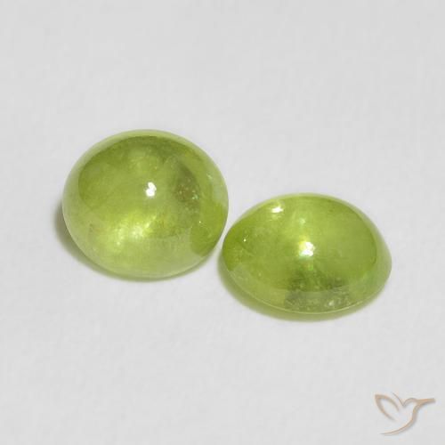 Gemme di Sfene Verde medio naturale da 2.07 ct, Ovale, Trasparente