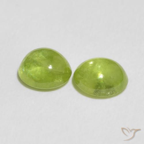 Gemme di Sfene Verde medio naturale da 2.07 ct, Ovale, Trasparente