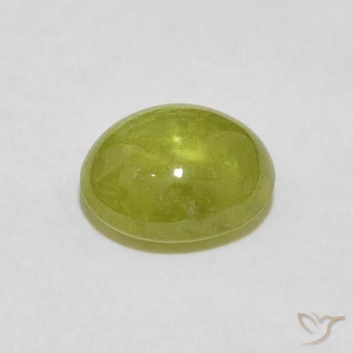 Sfene Verde oliva naturale da 1.54 ct, Ovale, Trasparente