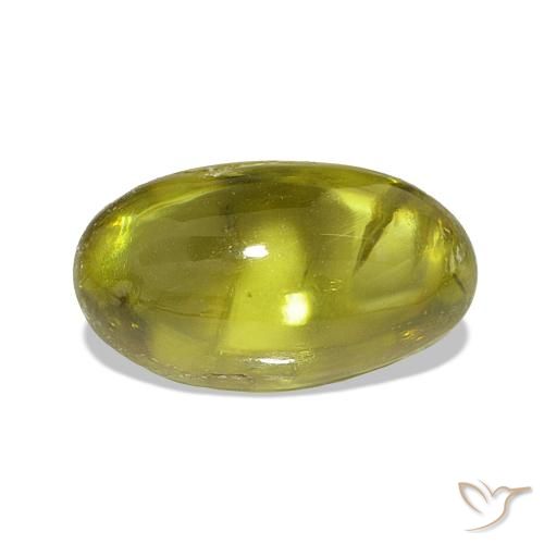 Sfene Limone giallo naturale da 3.40 ct, Ovale, Trasparente