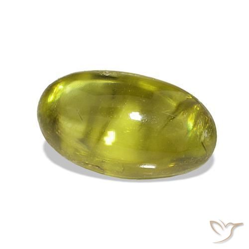 Sfene Limone giallo naturale da 3.40 ct, Ovale, Trasparente